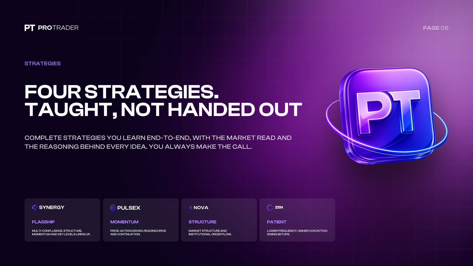 Slide 9: Four Strategies, Taught End to End