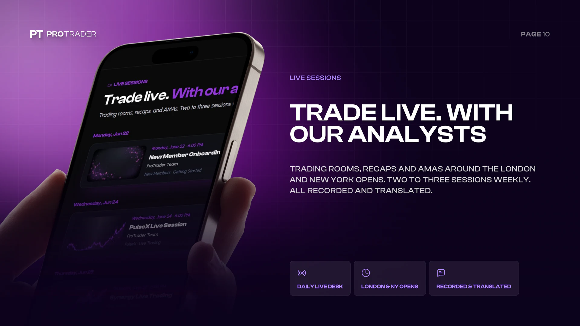 Slide 11: Trade Live With Our Analysts